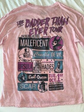 Disney Villians Badder Than Ever Tour Graphic Tee - Pink